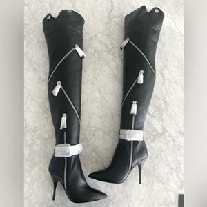 NWT - MOSCHINO Runway Over-The-Knee Boots